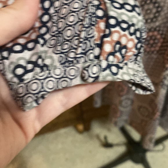 NWOT Natura Rust, navy blue Long Sleeve Lagenlook Mini   Dress M - Picture 3 of 8